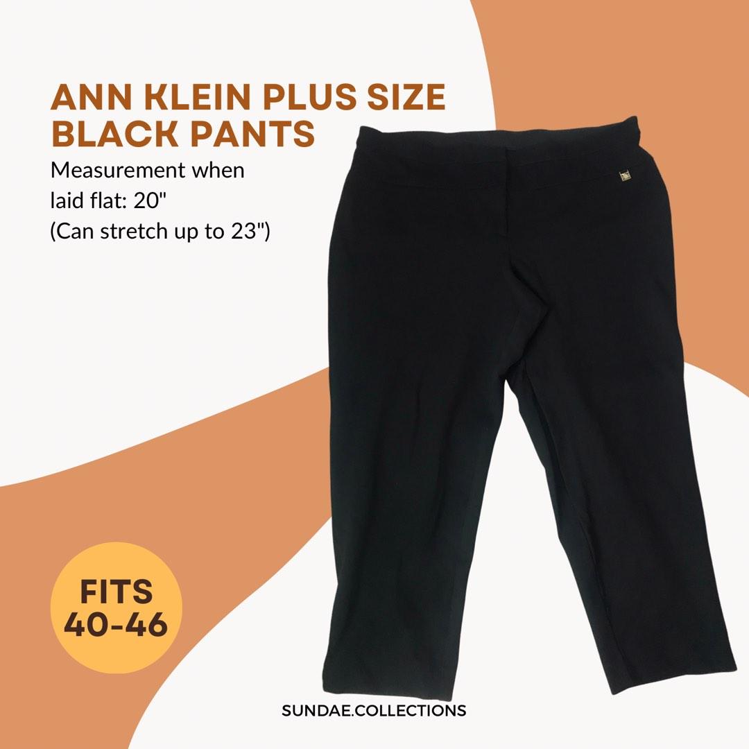Anne Klein Plus Size Black Pants Slacks Trousers