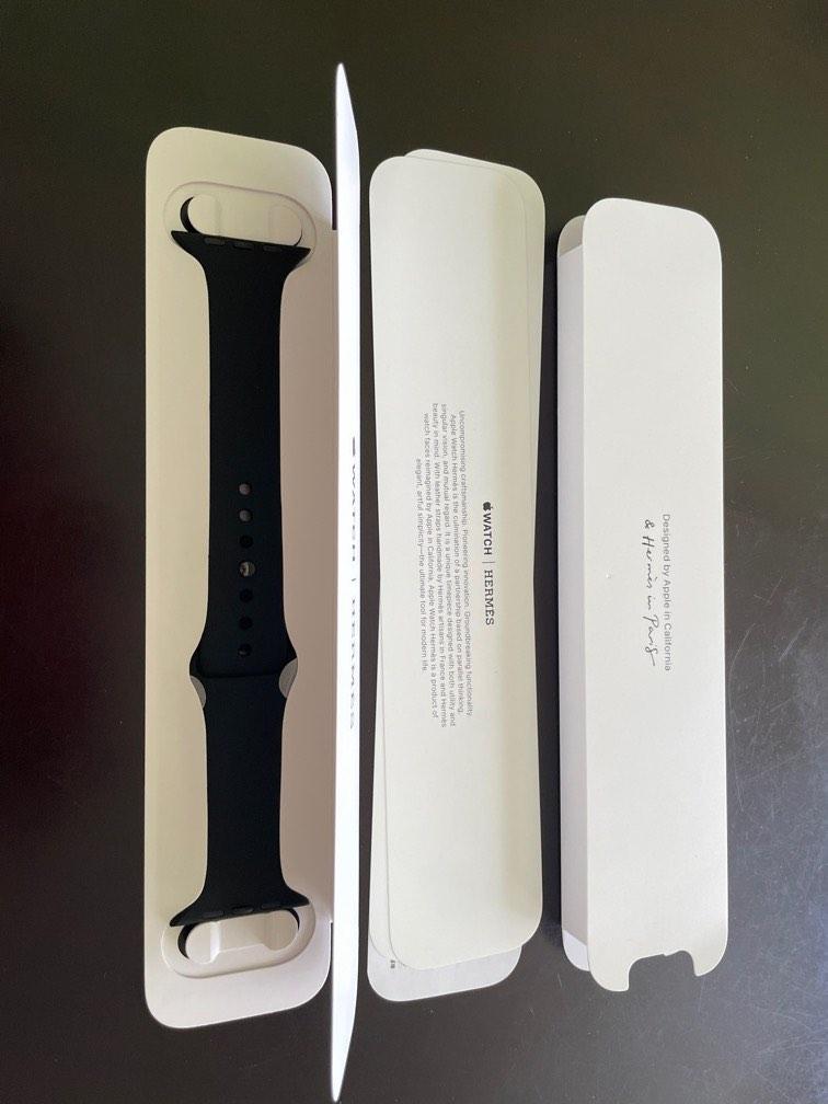 Apple Watch Hermes series 8 黑色運動錶帶45mm, 手提電話, 智能穿戴