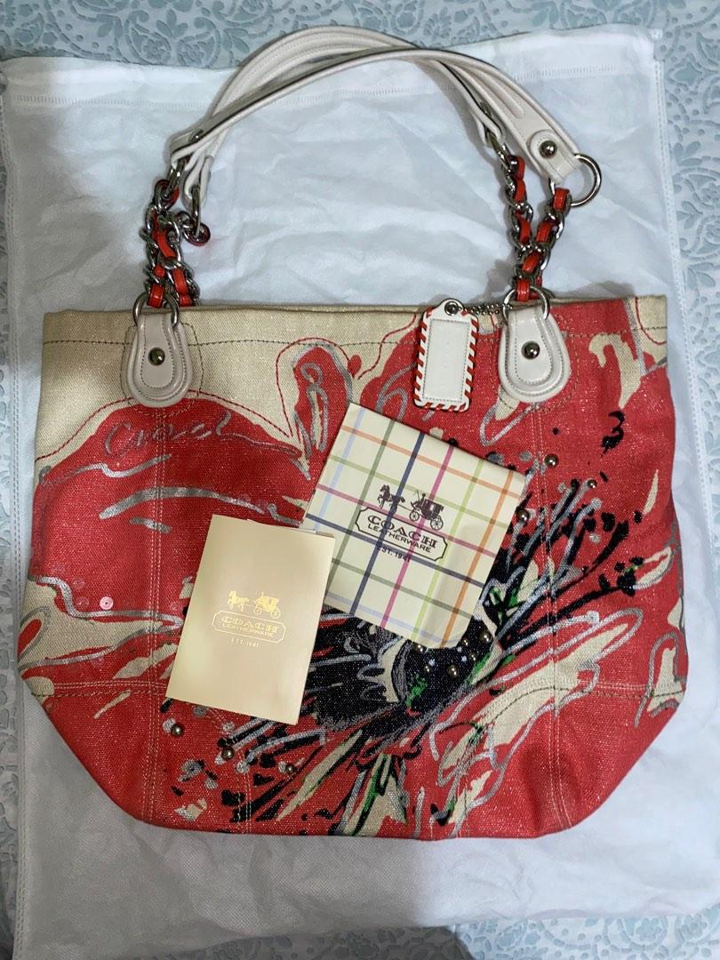 Coach poppy flower hotsell tote