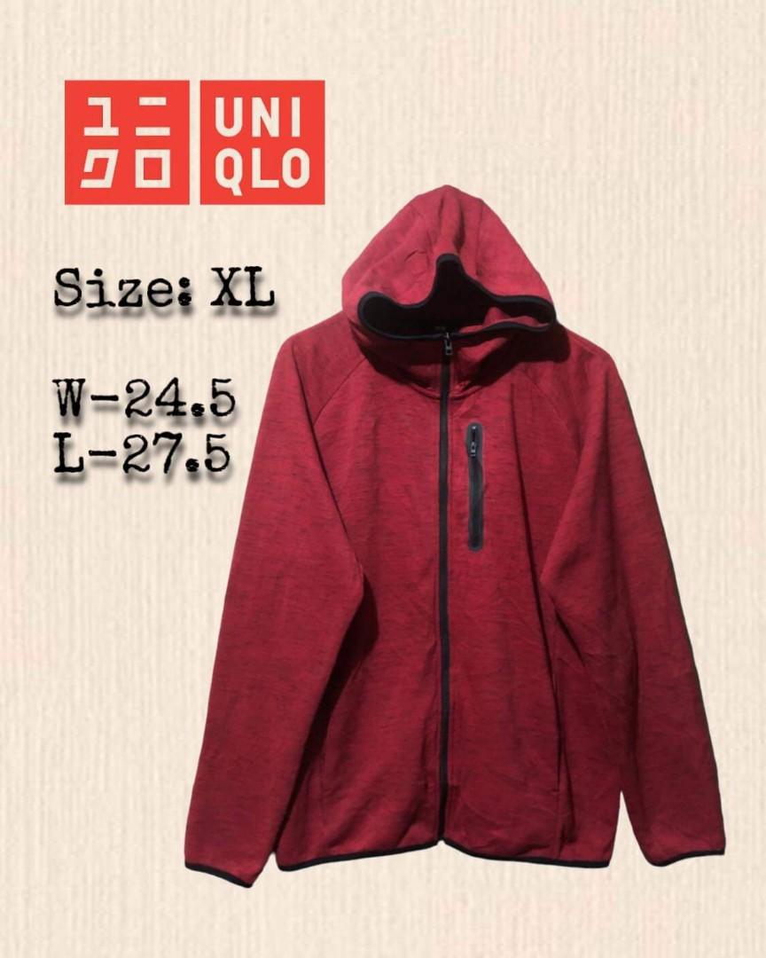 Authentic UNIQLO Tech Fleece Jacket With Hood, Men's Fashion, Coats
