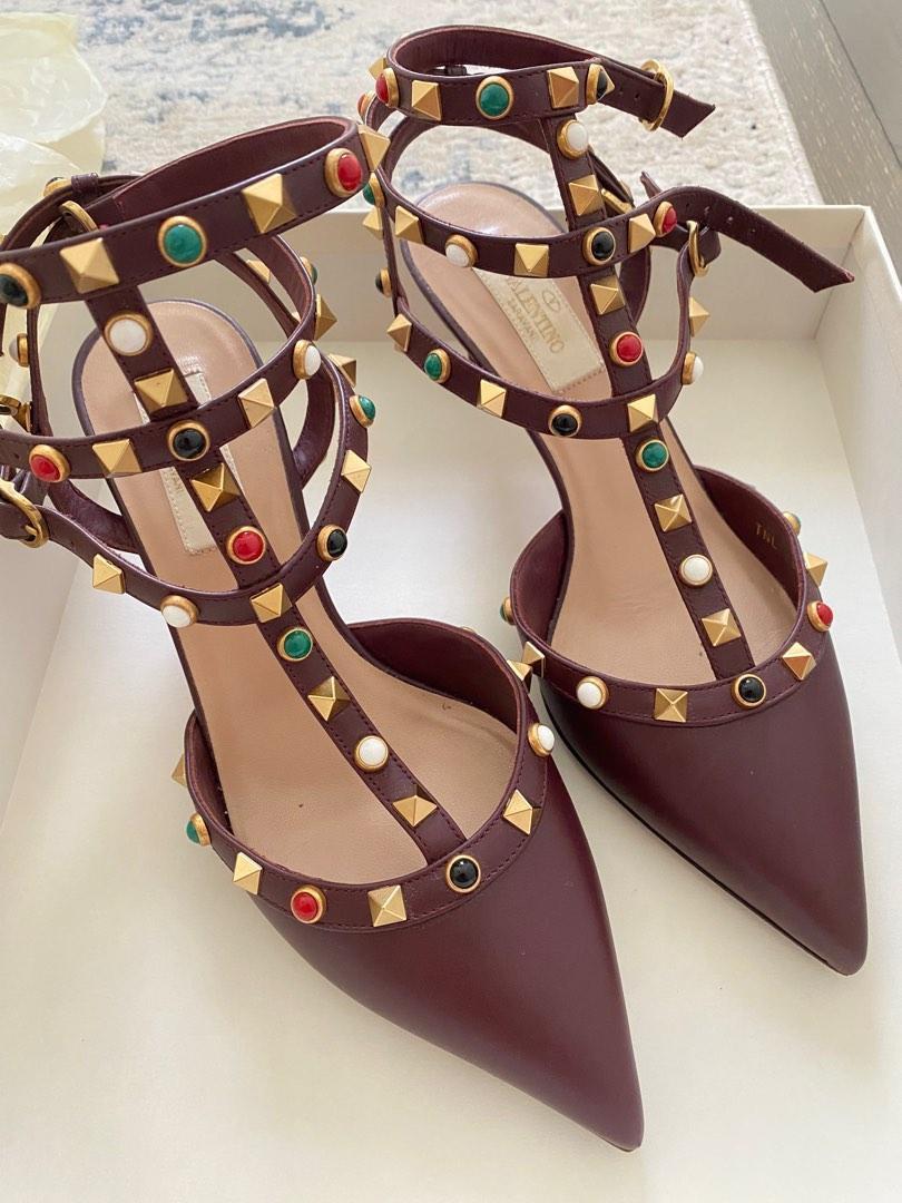 Authentic Valentino Rockstud Kitten Roll Rubin Limited Edition