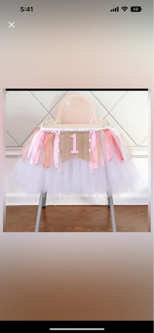 Baby 1 year old High Chair Birthday Decoration, Furniture & Home Living