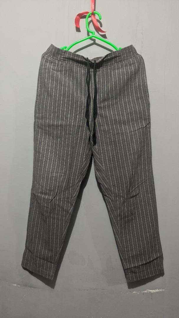 Baleno Grey Striped Pants, Men's Fashion, Bottoms, Joggers on Carousell