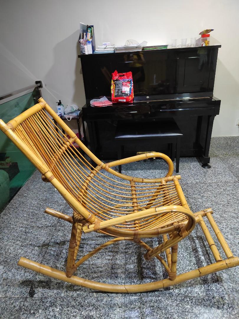 Bamboo rocking chair large size, Furniture & Home Living, Furniture
