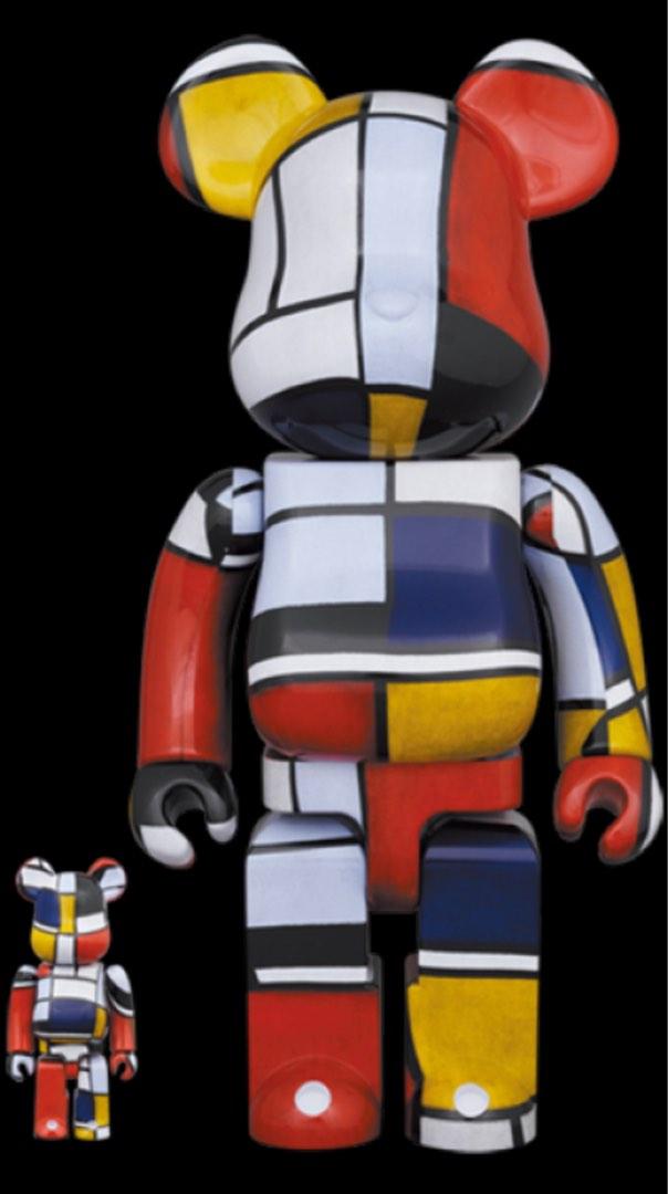 ハンドメイドBE@RBRICK Piet Mondrian 100％ & 400％ ベアブリ