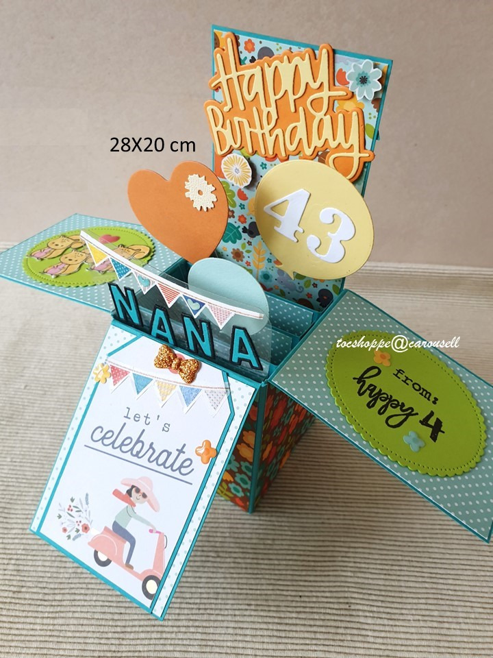Birthday pop up box card hobbies toys stationery craft handmade
