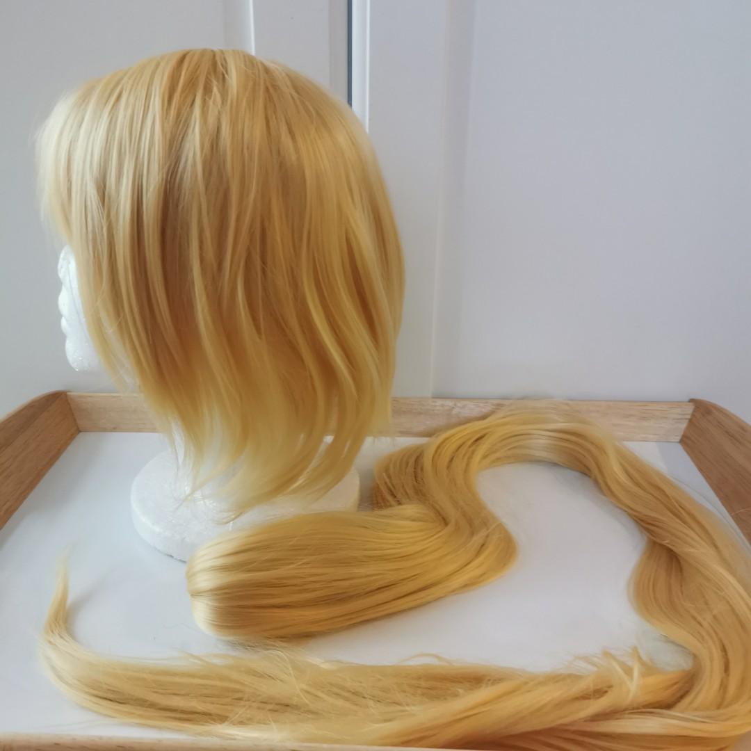 Blonde Short Clip on Ponytail Cosplay Halloween Wig Beauty