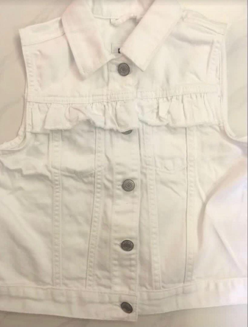 BN GAP white denim vest Babies Kids Babies Kids Fashion on