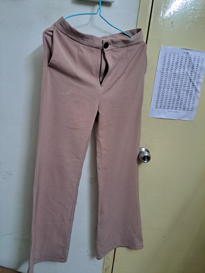 Bootcut Palazzo Nude Women S Fashion Bottoms Other Bottoms On Carousell