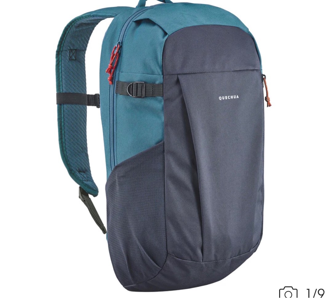 Brand New Backpack Quechua NH100 20L Dark Blue Turquoise, Men's Fashion
