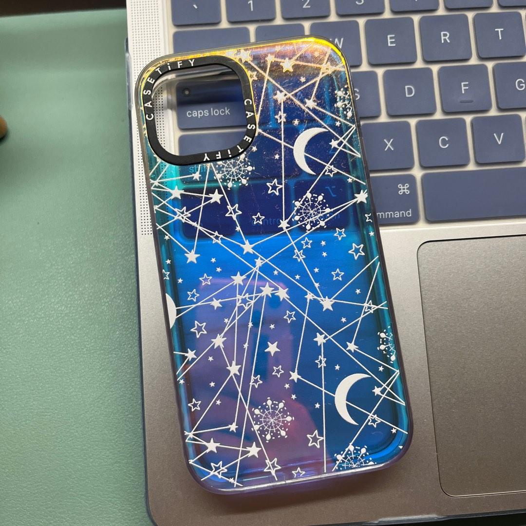 Casetify iphone 13mini 殼Sun moon stars (impact case iridescent