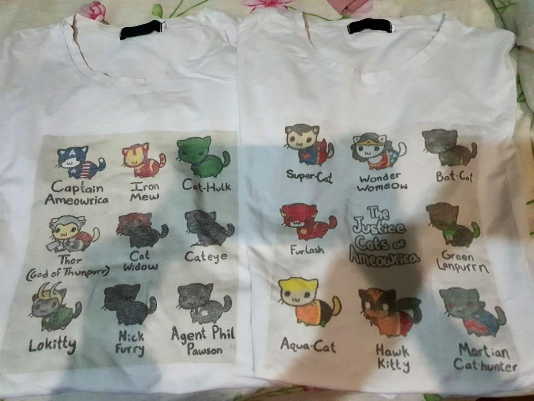 Catvengers Cat Avengers The Justice League Cats of Ameowrica Graphic Shirt Tee T shirt thrift Women s Fashion Tops Shirts on Carousell