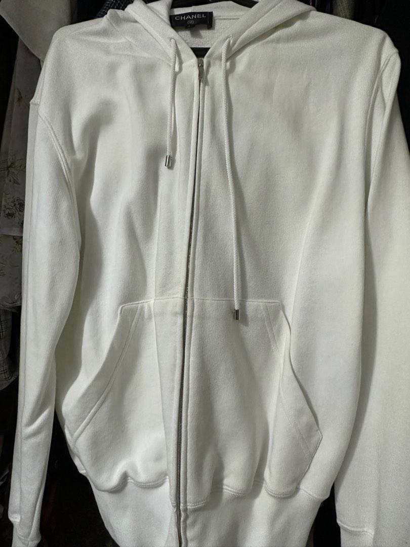 White chanel hoodie best sale