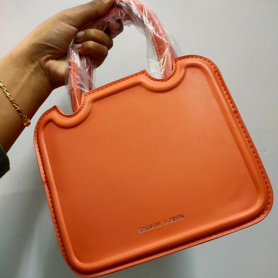 CHARLES KEITH ORANGE BAG SLING BAG CROSS BODY BAG Luxury Bags