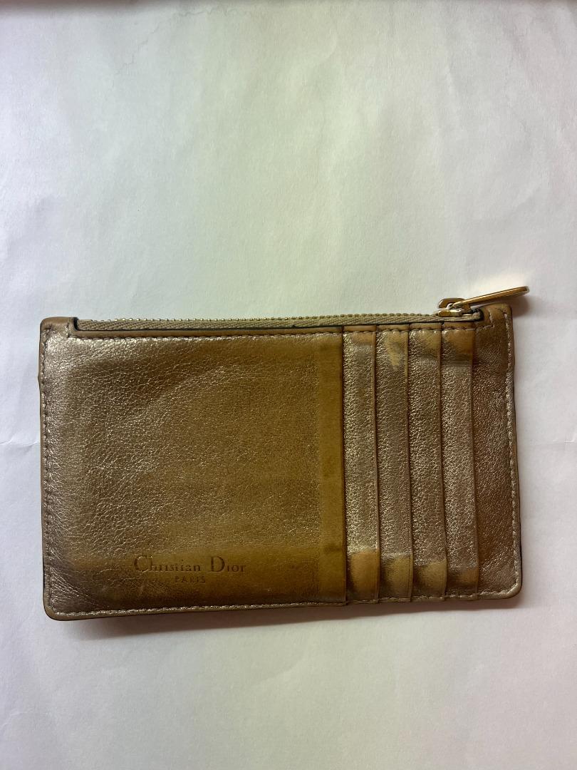 Christian Dior DIORAMA Card Holders Diorama calfskin card holder Metallic Rose Gold Carousell