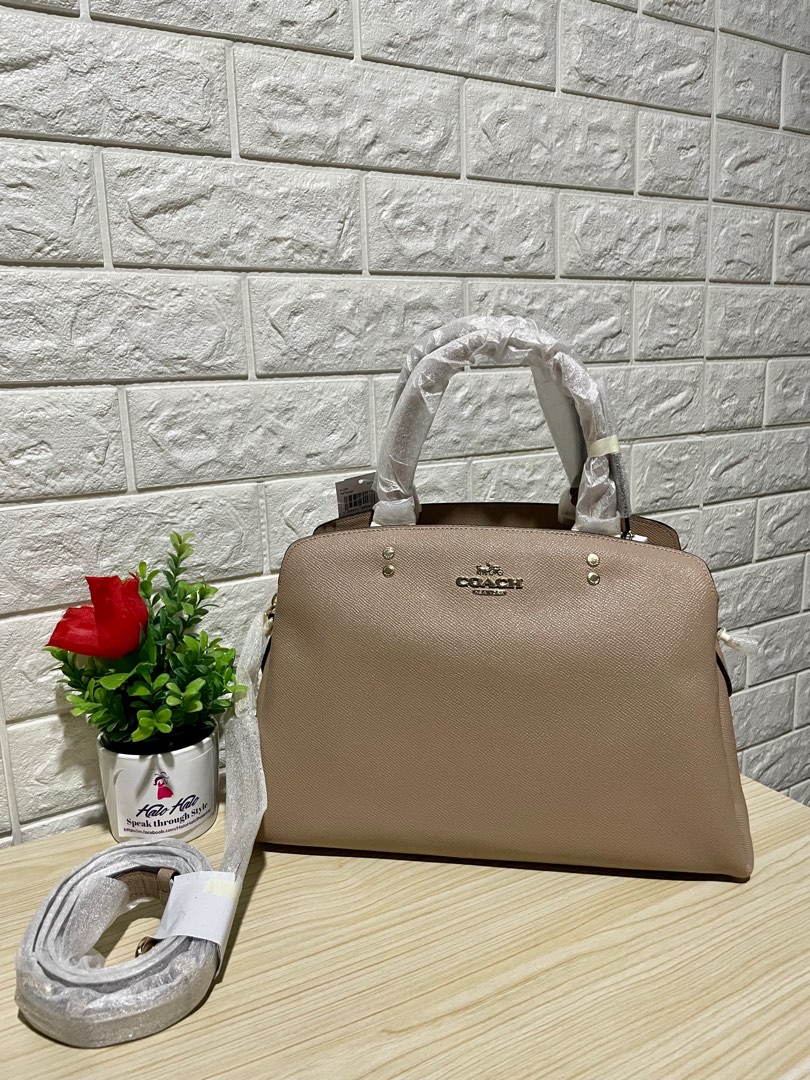 COACH Lillie Carryall GOLD/TAUPE, Luxury, Bags & Wallets on Carousell