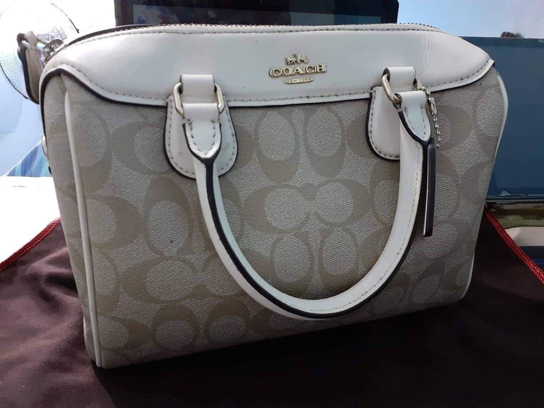 light brown coach mini doctors bag