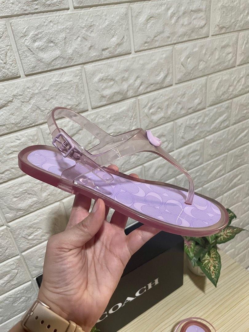 COACH Natalee Jelly Sandal Purple Size 5, Women's Fashion, Footwear, Flats  & Sandals on Carousell