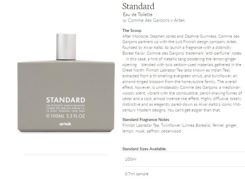 Artek standard eau de toilette shop