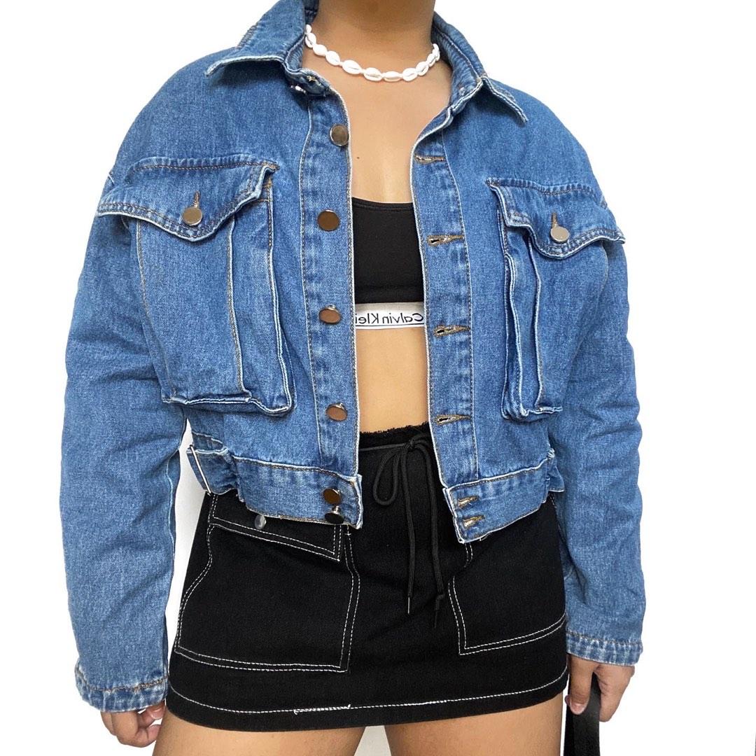 cropped denim jacket women
