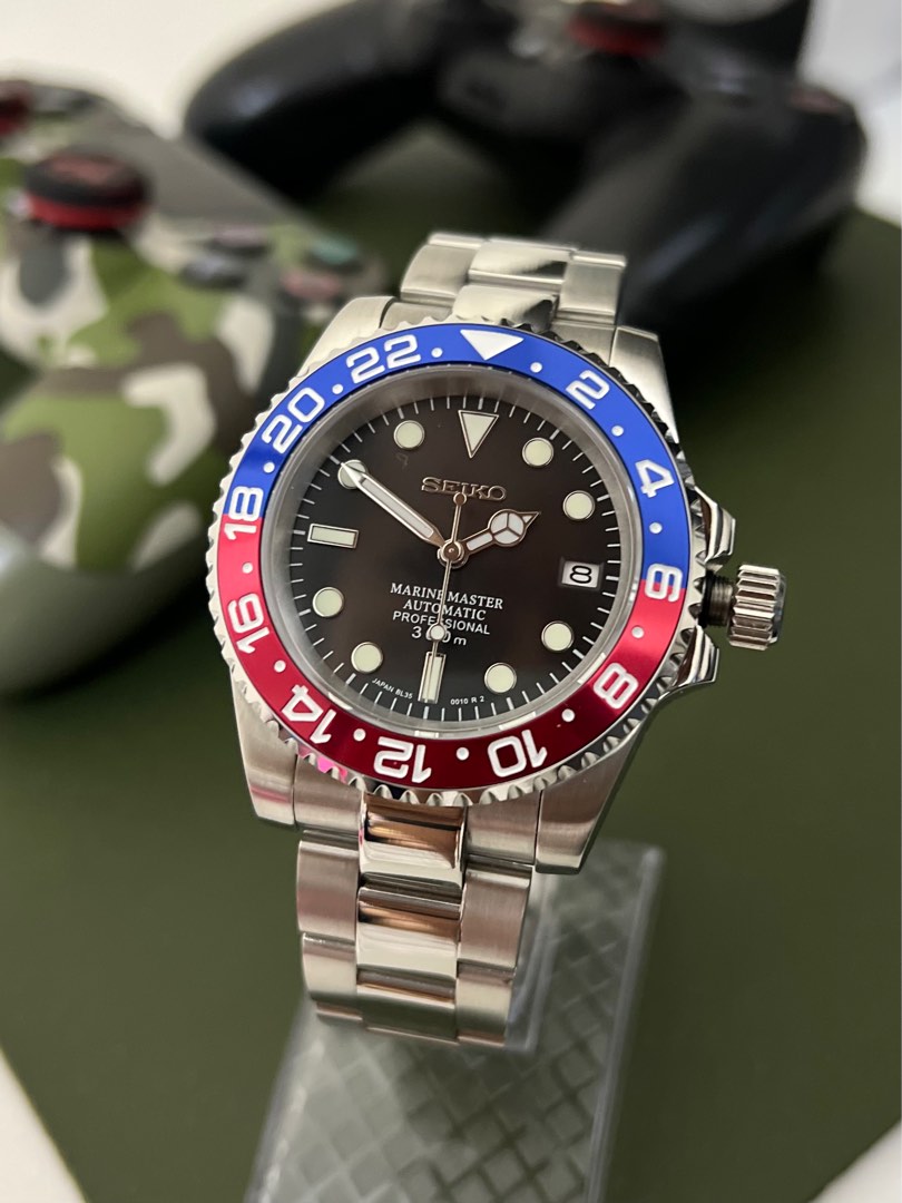 Custom Seiko Pepsi Automatic NH35A movement Luxury Watches