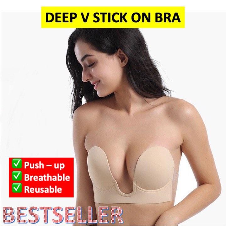 Fashion Backless Bra Lnvisible Lingerie C D Cup Deep U Sexy Bra