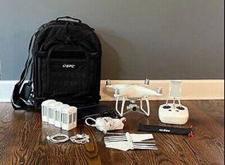 DJI Phantom 4 Drone Quadcopter package // 4K Camera, 3 Batteries, GPC backpack
