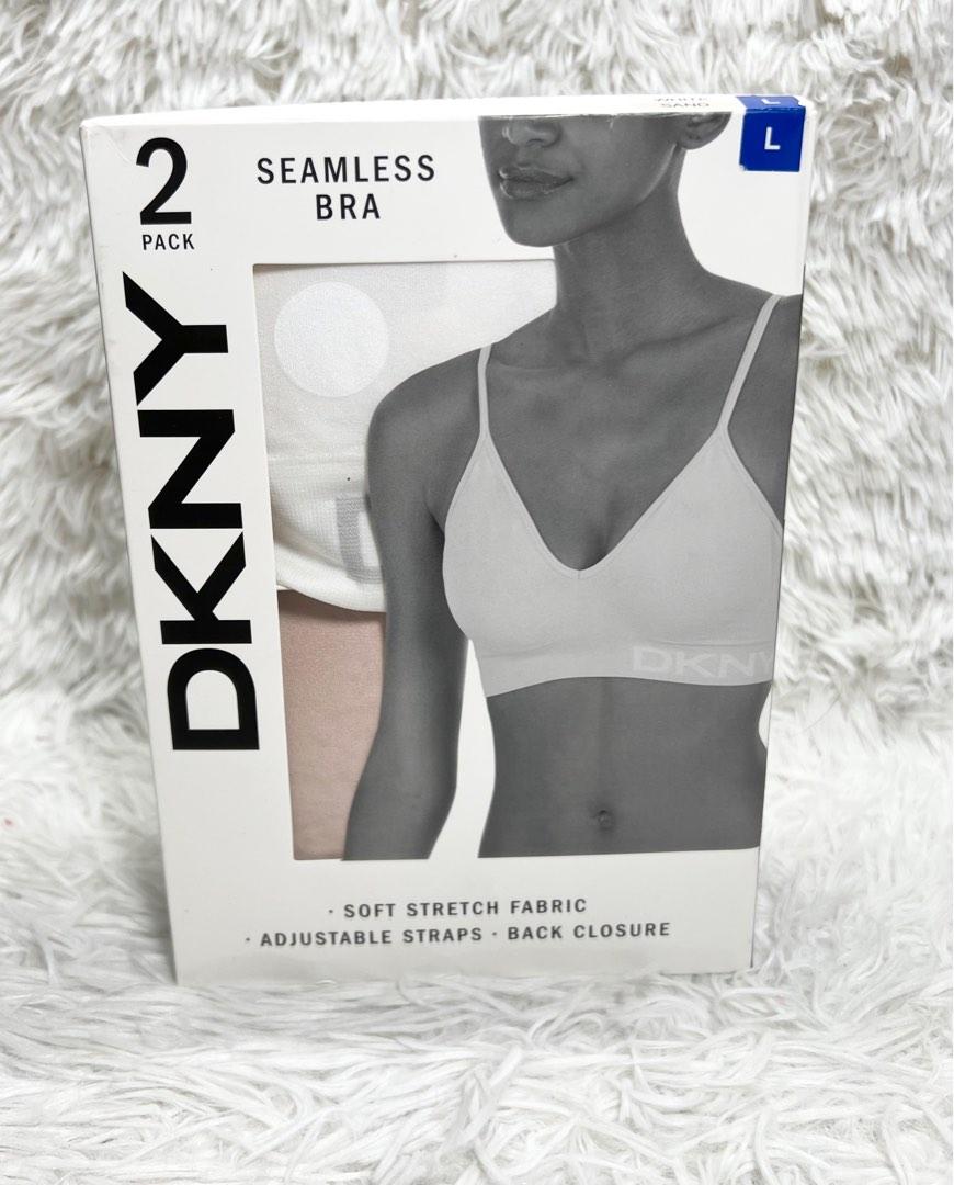 DKNY 2-Pack Seamless Bra White / Sand Color Size Large 36D 38C to 38D,  Women's Fashion, Undergarments & Loungewear on Carousell