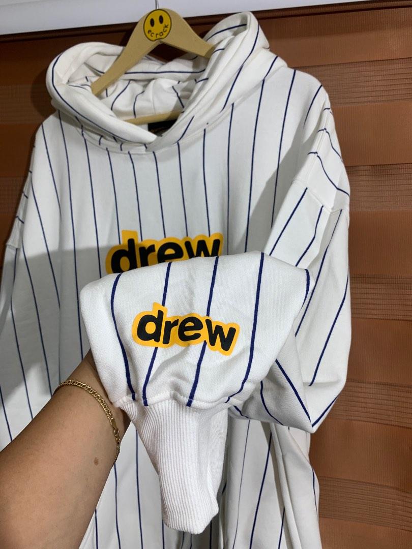 DREW HOUSE NAVY PINSTRIPE HOODIE, Men's Fashion, Tops & Sets, Hoodies