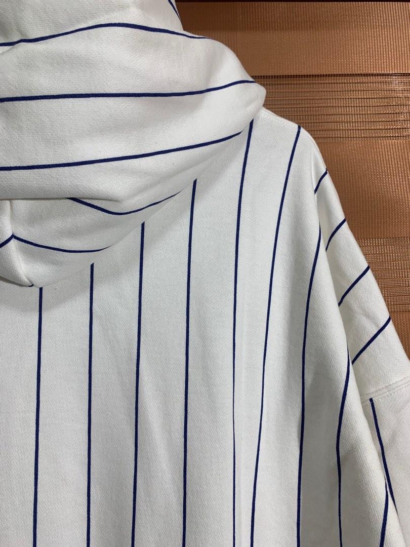 DREW HOUSE NAVY PINSTRIPE HOODIE, Men's Fashion, Tops & Sets, Hoodies