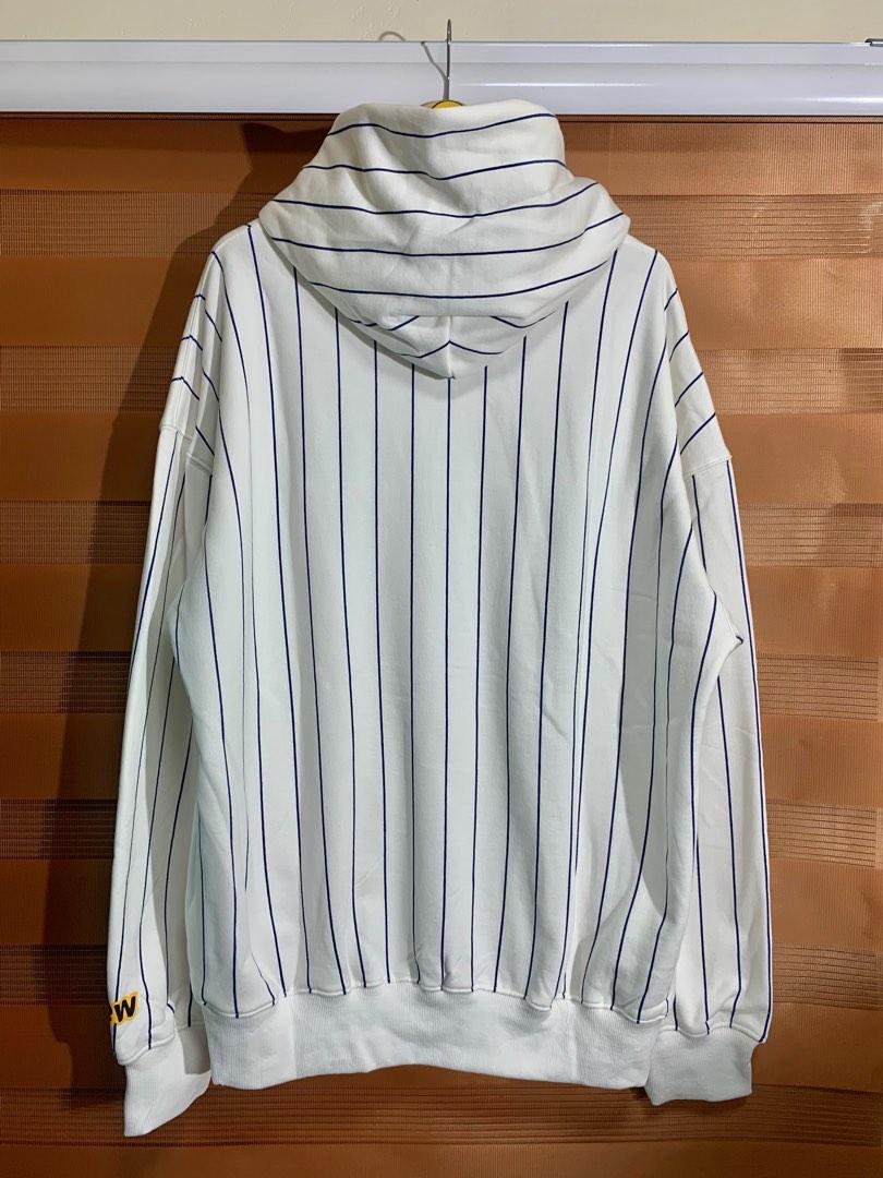 DREW HOUSE NAVY PINSTRIPE HOODIE, Men's Fashion, Tops & Sets, Hoodies