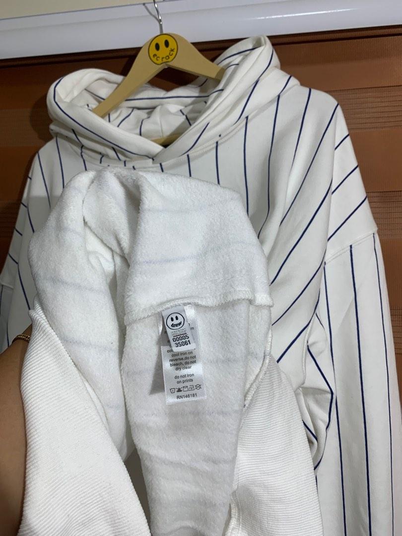 DREW HOUSE NAVY PINSTRIPE HOODIE, Men's Fashion, Tops & Sets, Hoodies