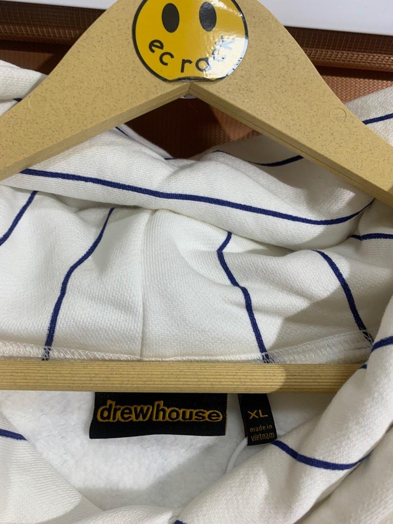 DREW HOUSE NAVY PINSTRIPE HOODIE, Men's Fashion, Tops & Sets, Hoodies