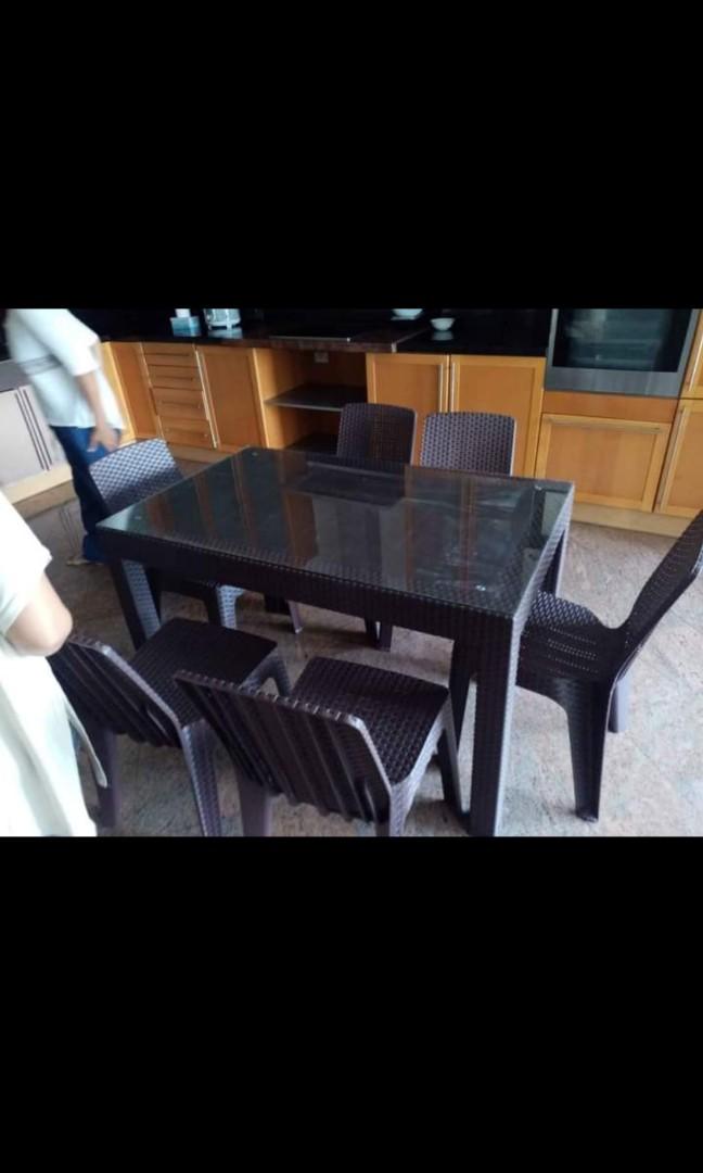 ELEGANT RATTAN DINING SET TABLES AND CHAIRS😇😍😊 (Category: Tables & Sets) located in Quezon City. Submitted by masculino (Listing ID 1189709548, Image 3). Description: RATTAN DINING SET TABLE AND CHAIRS 🔥🔥SALE SALE🔥🔥 PERFECT FOR GARDEN , RESTAURANT, DINNING , TERRACE , RESORT😍😍 📌WITH AND WITHOUT GLASS📌 📌2 SEATER 24X38 📌4 SEATER 24X38 📌6 SEATER 30X48 📌8 SEATER 36X60 CASH ON DELIVERY ORDER NOW SHIP NOW MESSAGE ME FOR SURE BUYER ☺️ LOC