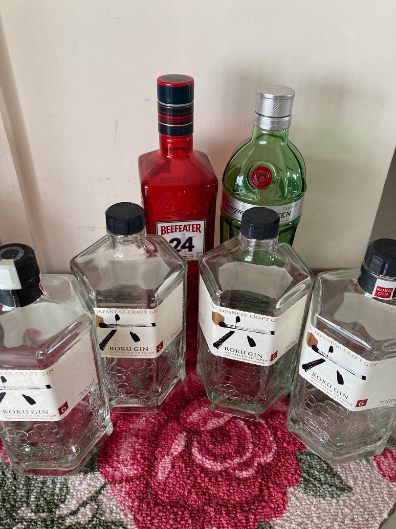 Empty Gin Bottle, Furniture & Home Living, Kitchenware & Tableware