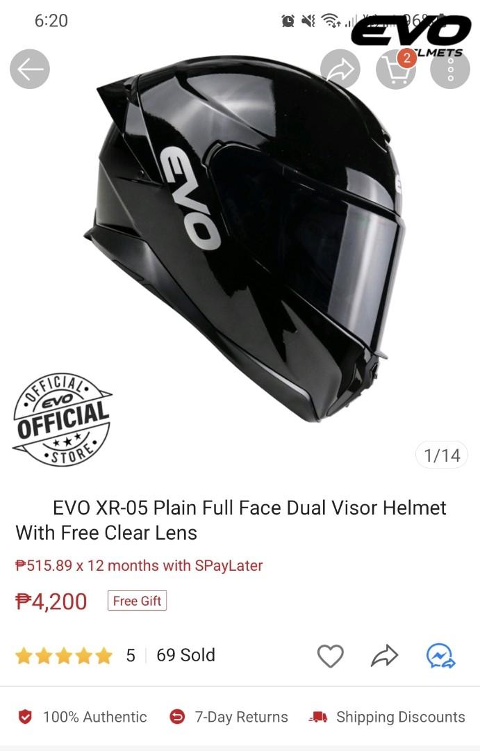 Evo Helmet XR05, Motorbikes, Motorbike Parts & Accessories, Helmets