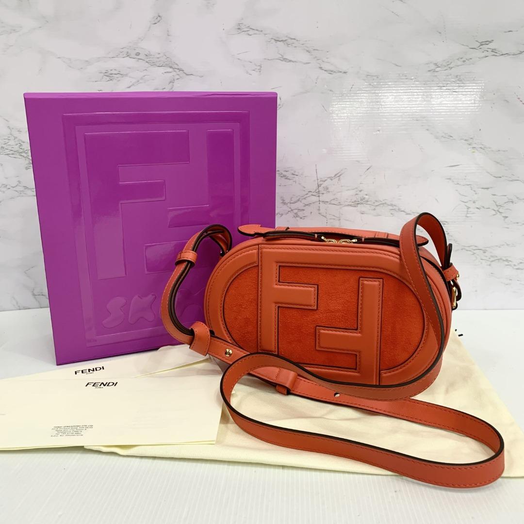 Fendi 8Bs058 Ff O'Clock Red Mini Camera Shoulder Bag 227026341 Ma, Luxury,  Bags & Wallets On Carousell