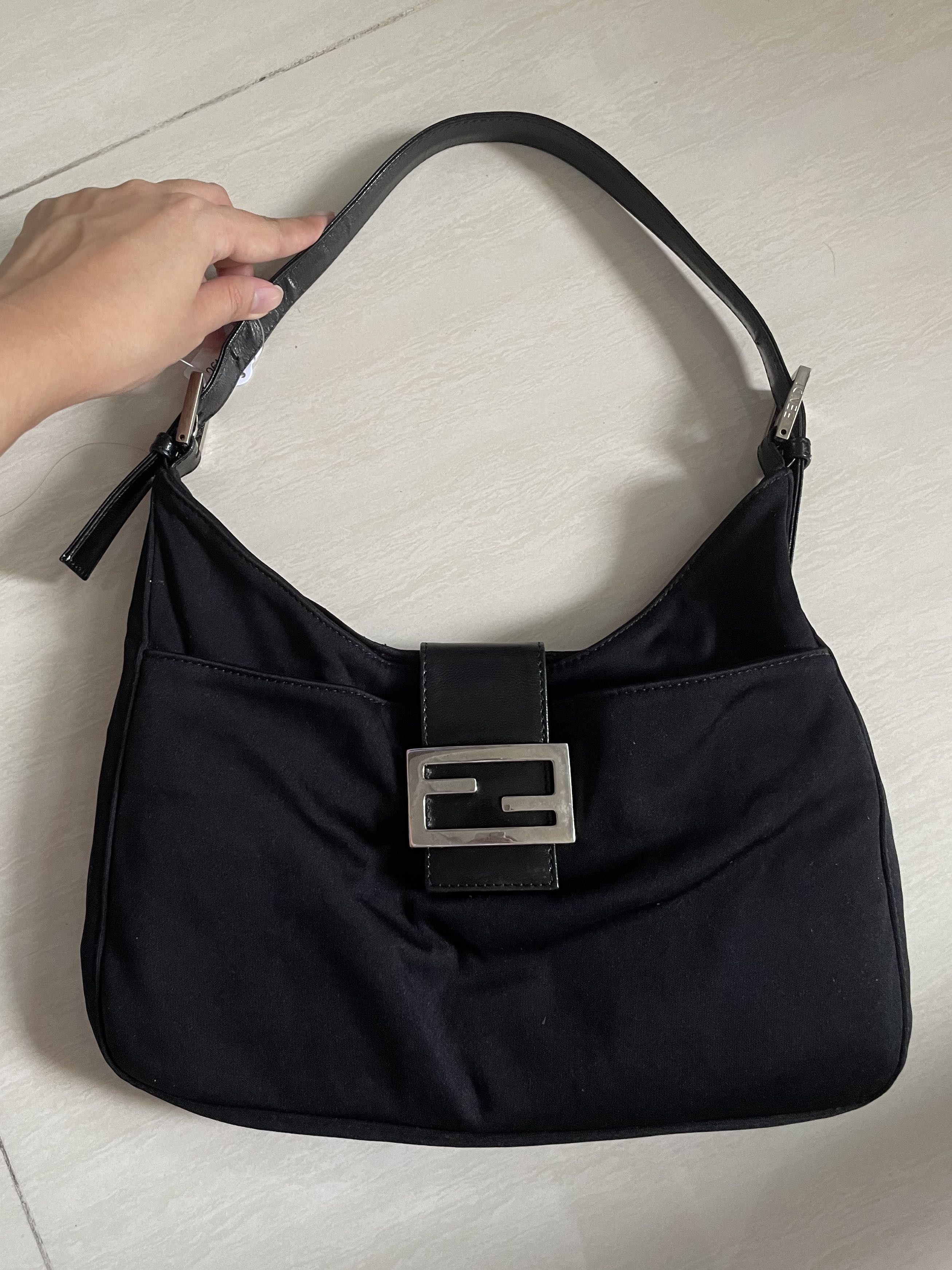 🛑Vintage Fendi Black Nylon Small Shoulder Bag, Luxury, Bags & Wallets on  Carousell
