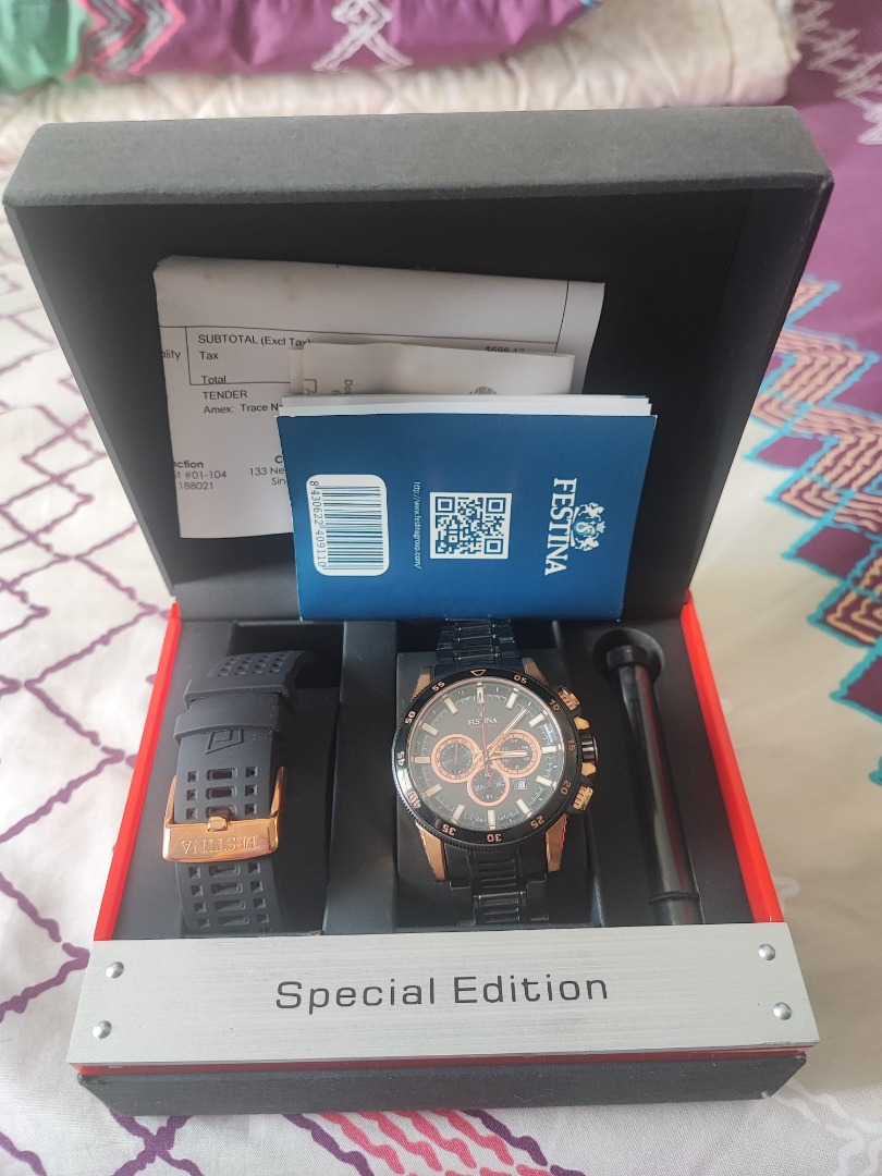 Festina F20354 Special Edition with both metal and leather watch strap ...