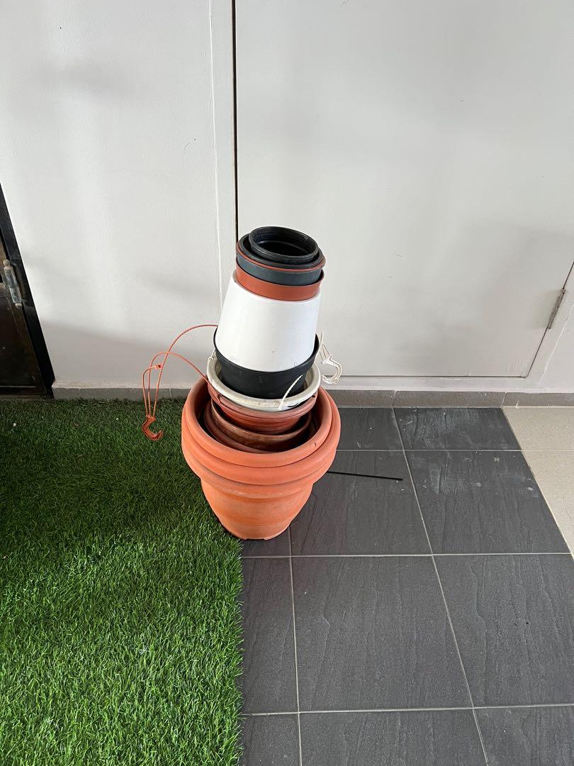 Free pots, Furniture & Home Living, Gardening, Pots & Planters on Carousell
