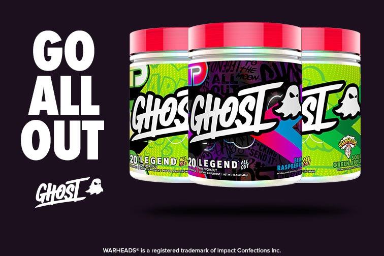 GHOST LEGEND ALL OUT X BLUE RASPBERRY (HIGH STIM LOADED PRE WORKOUT), 健康及營養食用品, 健康補充品, 健康補充品