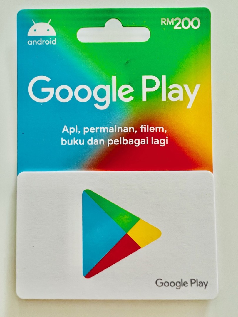 Google Play Gift Card RM200, Tickets & Vouchers, Store ...
