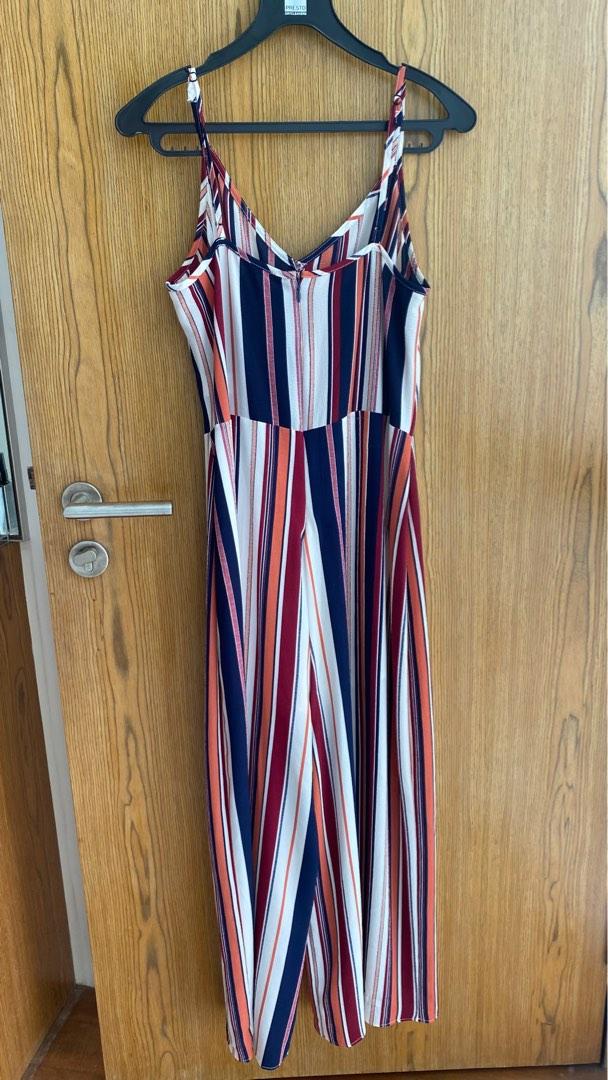 Guess striped jumpsuit outlet