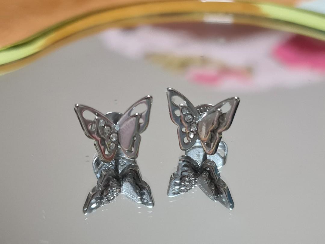 Guess shop butterfly earrings