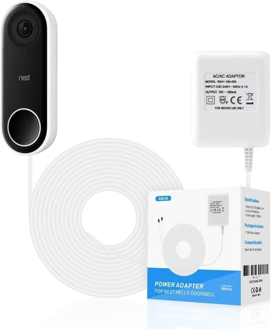 H5111 Power Supply for Nest Video Doorbell,AIEVE Power Adapter