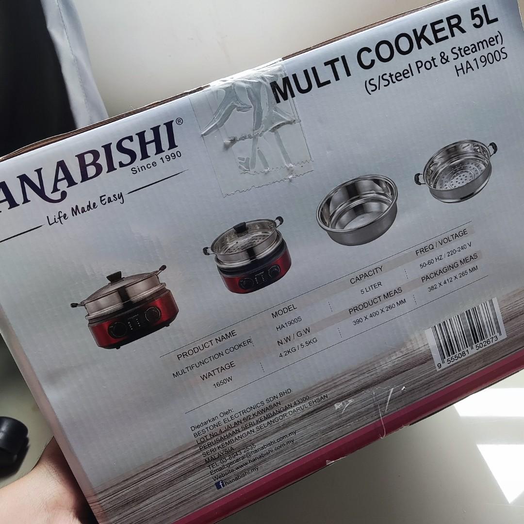 Hanabishi Multi Cooker 5L NEW TV Home Appliances Kitchen