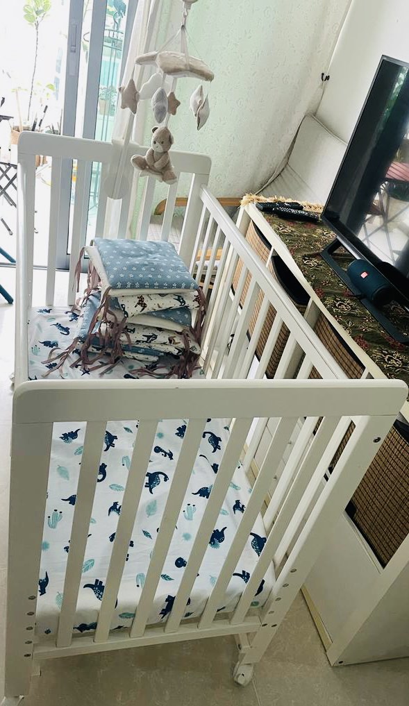 Happy Wonders 5 in 1 Convertible Baby Cot Drop Side Mechanism, Babies