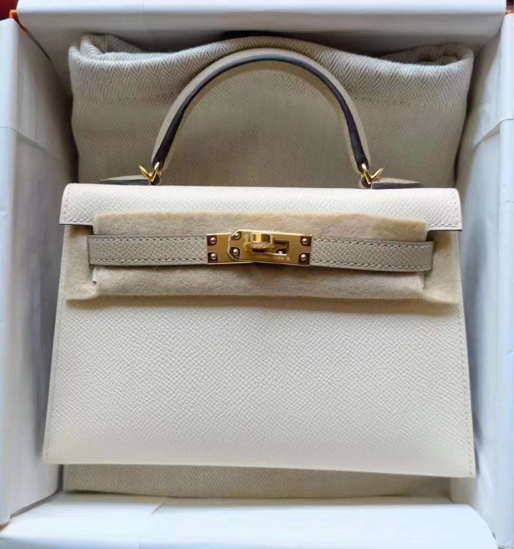 Hermes Mini Kelly Epsom Nata SO GHW, Luxury, Bags & Wallets on Carousell
