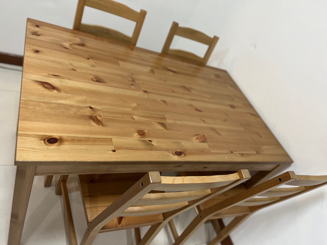 Ikea 4 seater dining set, Furniture & Home Living, Furniture, Tables