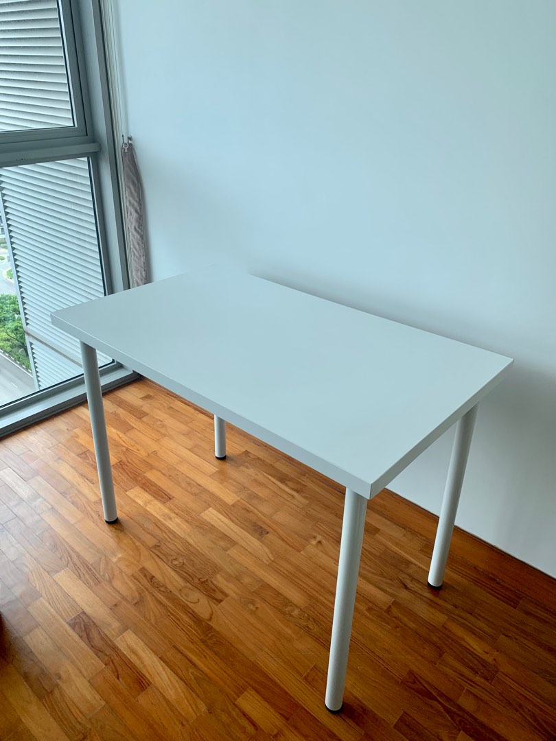 IKEA Linnmon white table, Furniture & Home Living, Furniture, Tables ...
